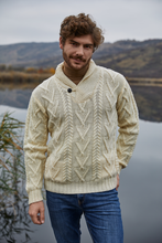 Load image into Gallery viewer, Men's Shawl Collar Merino Wool Cowboy Sweater