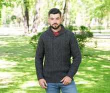 Load image into Gallery viewer, Men's Shawl Collar Merino Wool Cowboy Sweater