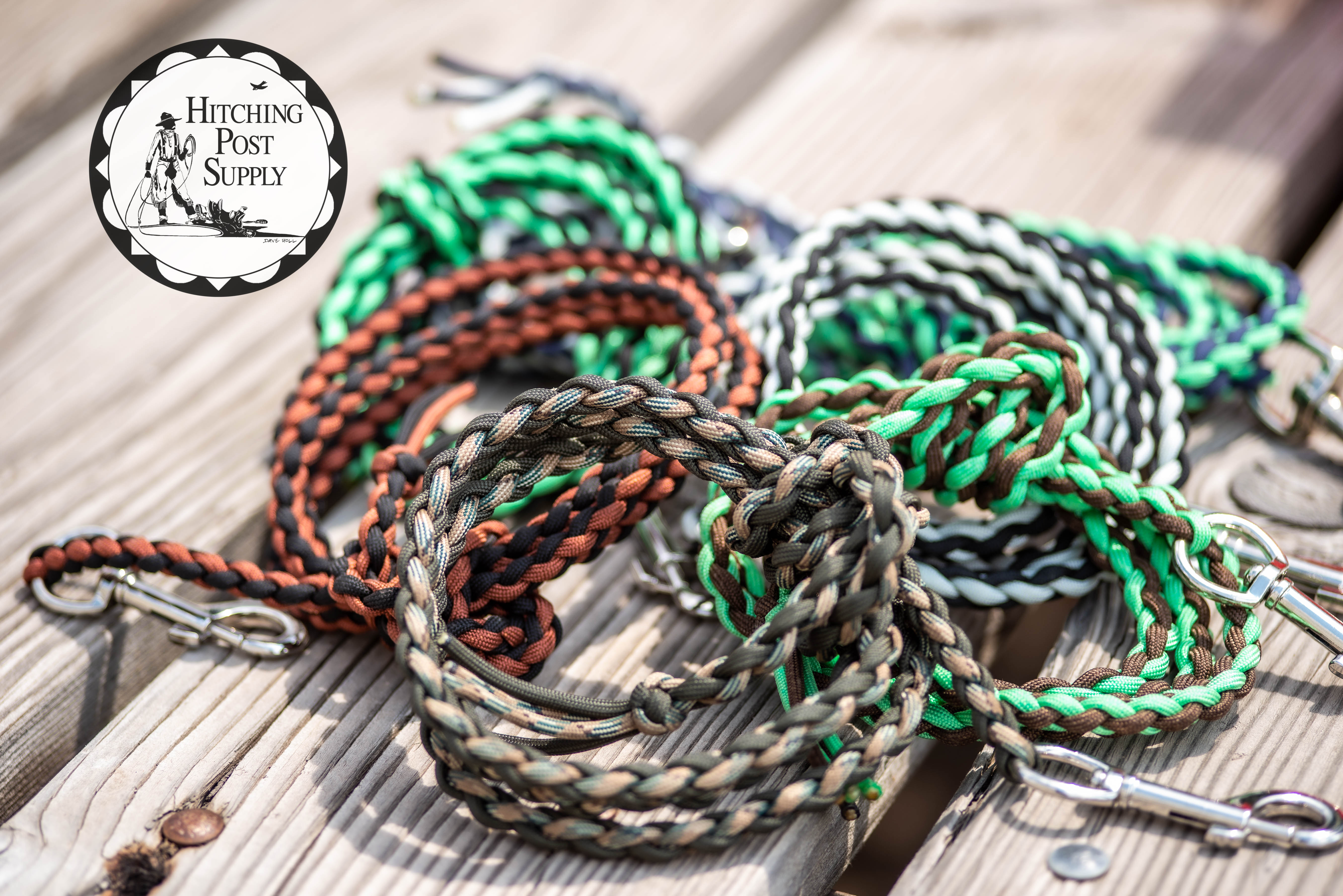 Paracord Dog Leashes by Quirt & Cinch Hitching Post Supply