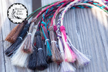 Load image into Gallery viewer, Cotter Pin Horsehair Stampede Strings, Double Tassel
