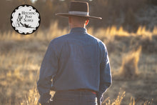 Load image into Gallery viewer, Denim Long Sleeve Pearl Snap Shirts- Regular and Tall