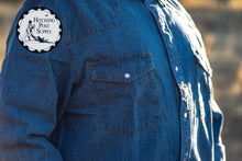 Load image into Gallery viewer, Denim Long Sleeve Pearl Snap Shirts- Regular and Tall