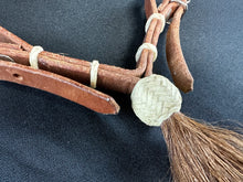 Load image into Gallery viewer, Leather Curb Strap with Horsehair Tassel
