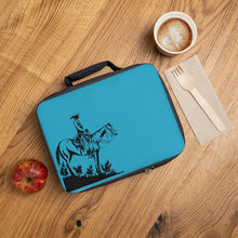 Load image into Gallery viewer, Bridle Horse Turquoise Lunch Bag
