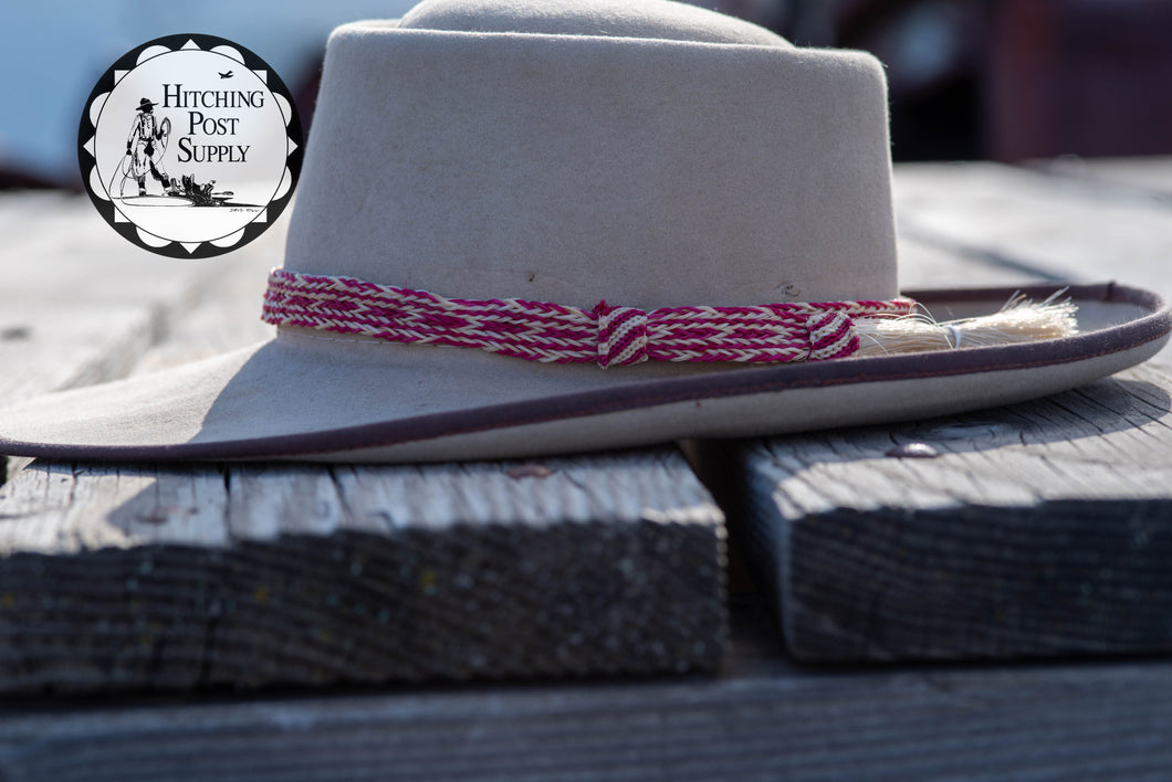 Adjustable Horsehair Hatband, 5 Strand, Single Tassel