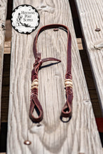 Load image into Gallery viewer, Bosal Hanger with Rawhide Ring Knots
