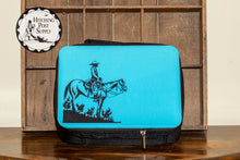 Load image into Gallery viewer, Bridle Horse Turquoise Lunch Bag
