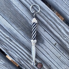 Load image into Gallery viewer, Hitched Horse Hair Cylinder Keychain with Horse Hair Tassel
